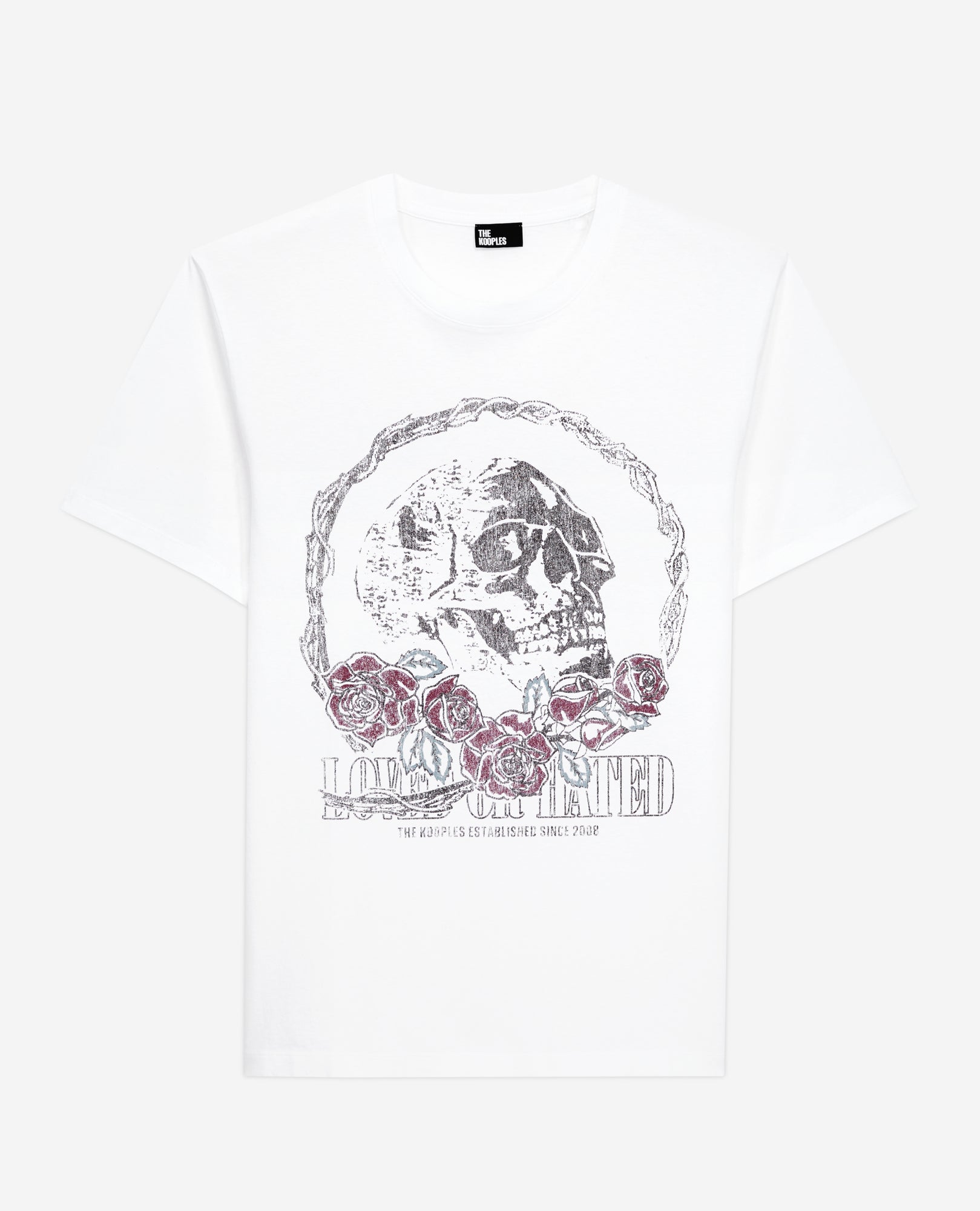 T-Shirt With Vintage Skull Serigraphy | Men | White