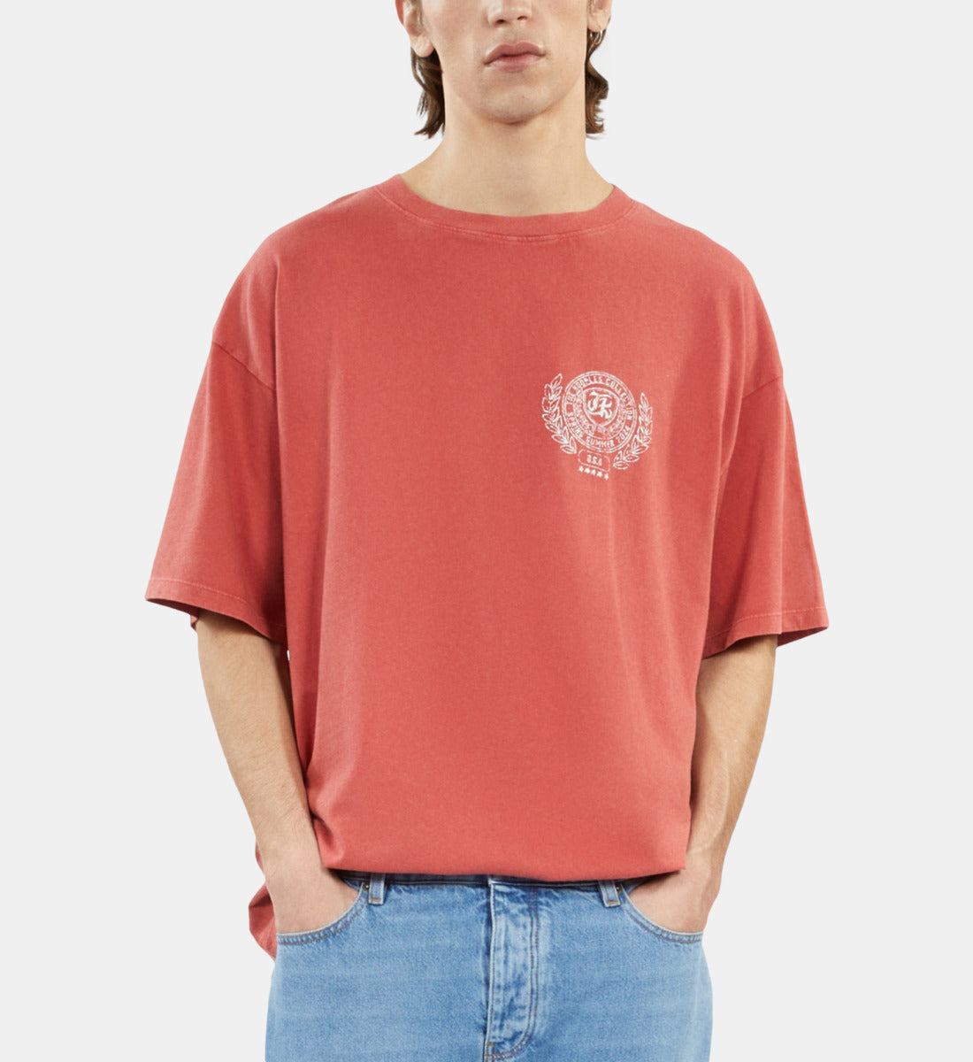 T-Shirt With Blazon Serigraphy | Men | Red Brique