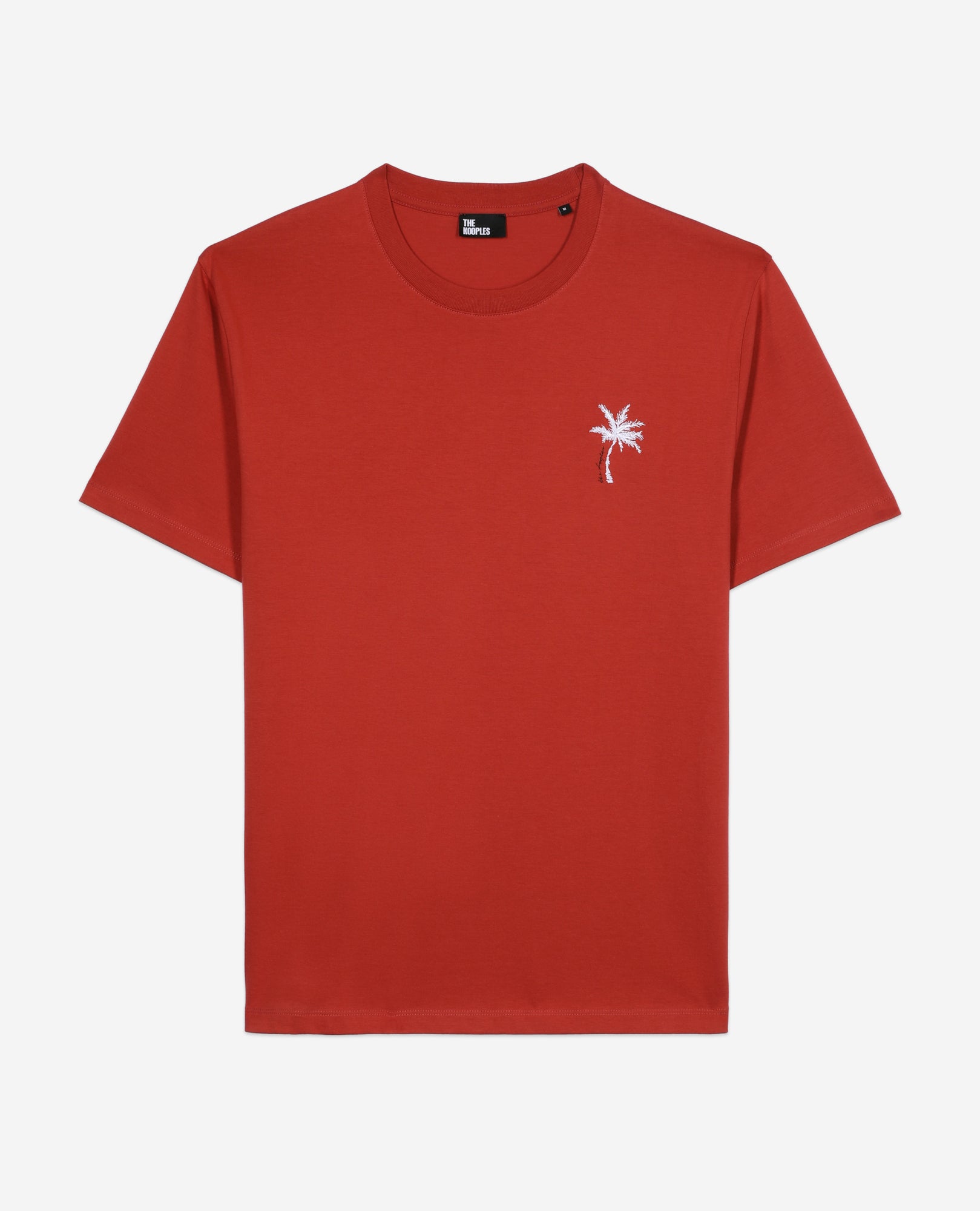 T-Shirt With Palm Tree Embroidery | Men | Red Brique