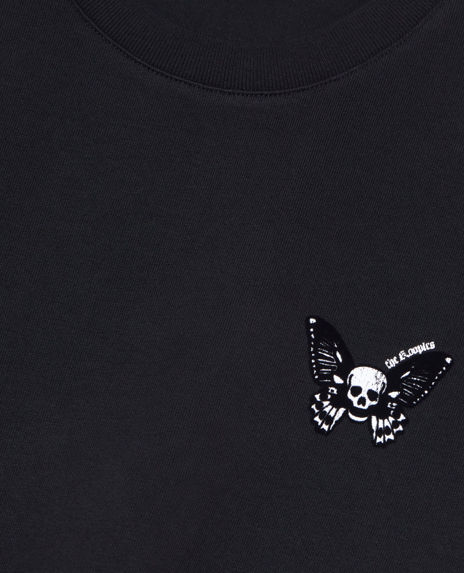 T-Shirt With Butterfly Flocking | Men | Black