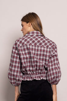 Hutton Top | Tartan Plaid Turtledove