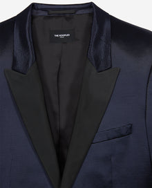 Suit Jacket With Satin Collar | Men | Dark Navy