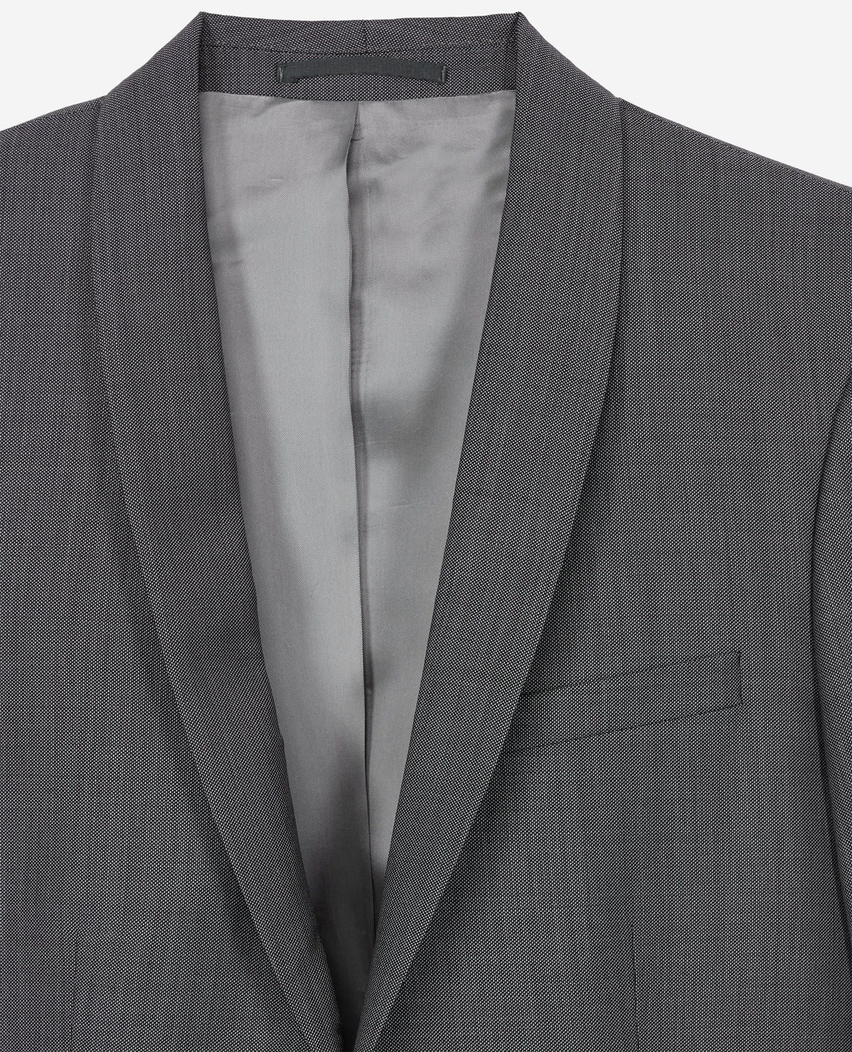 Wool Suit Jacket With White Micro Polka Dots | Men | Grey