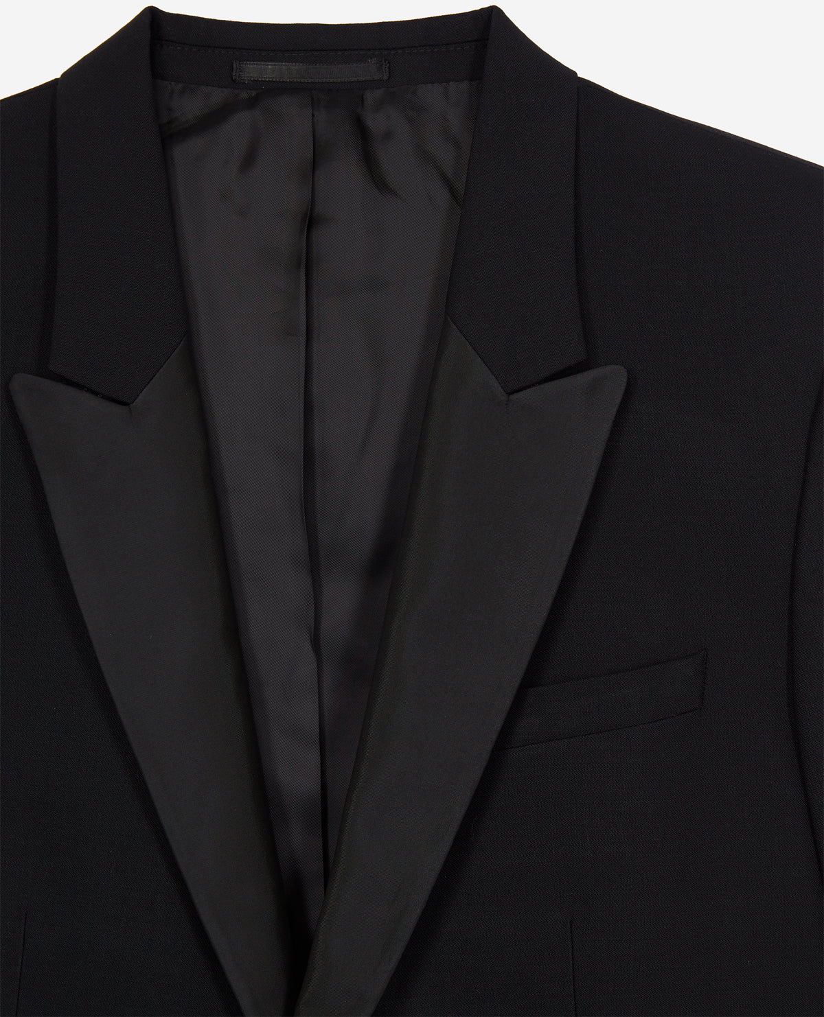 Wool Dinner Jacket With Satin Collar | Men | Black