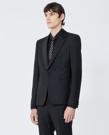 Fitted Tuxedo Jacket In Wool | Men | Black