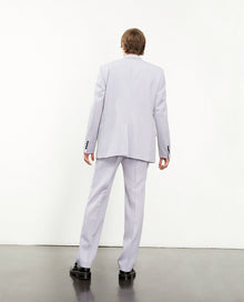 Straight-Cut Purple Wool Jacket | Men | Pastel Parme