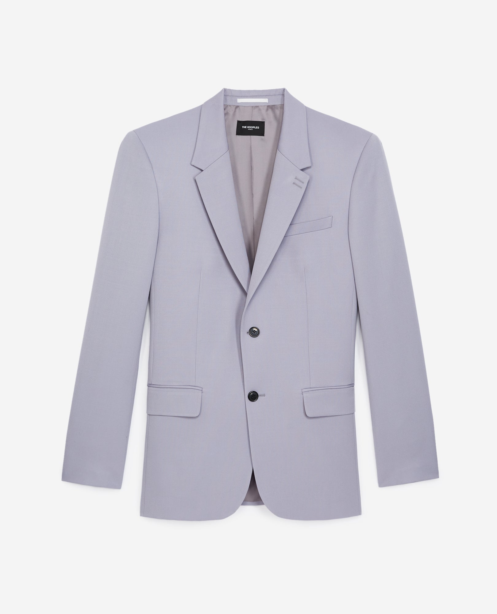 Straight-Cut Purple Wool Jacket | Men | Pastel Parme