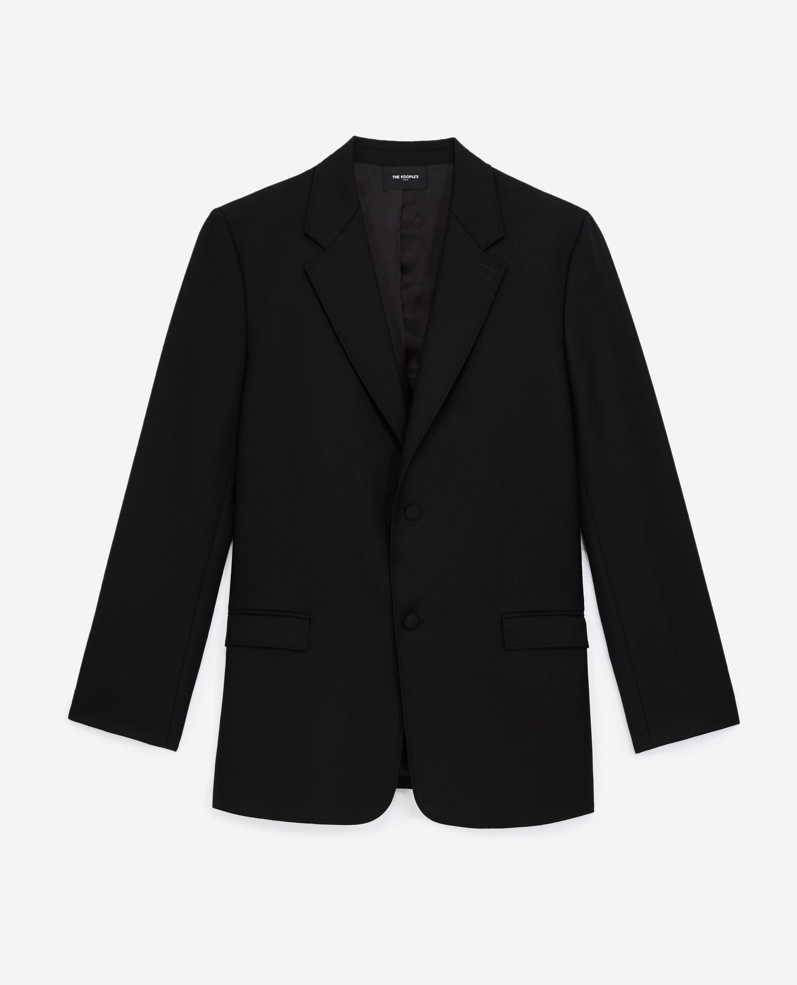 Jacket With Covered Buttons | Men | Black