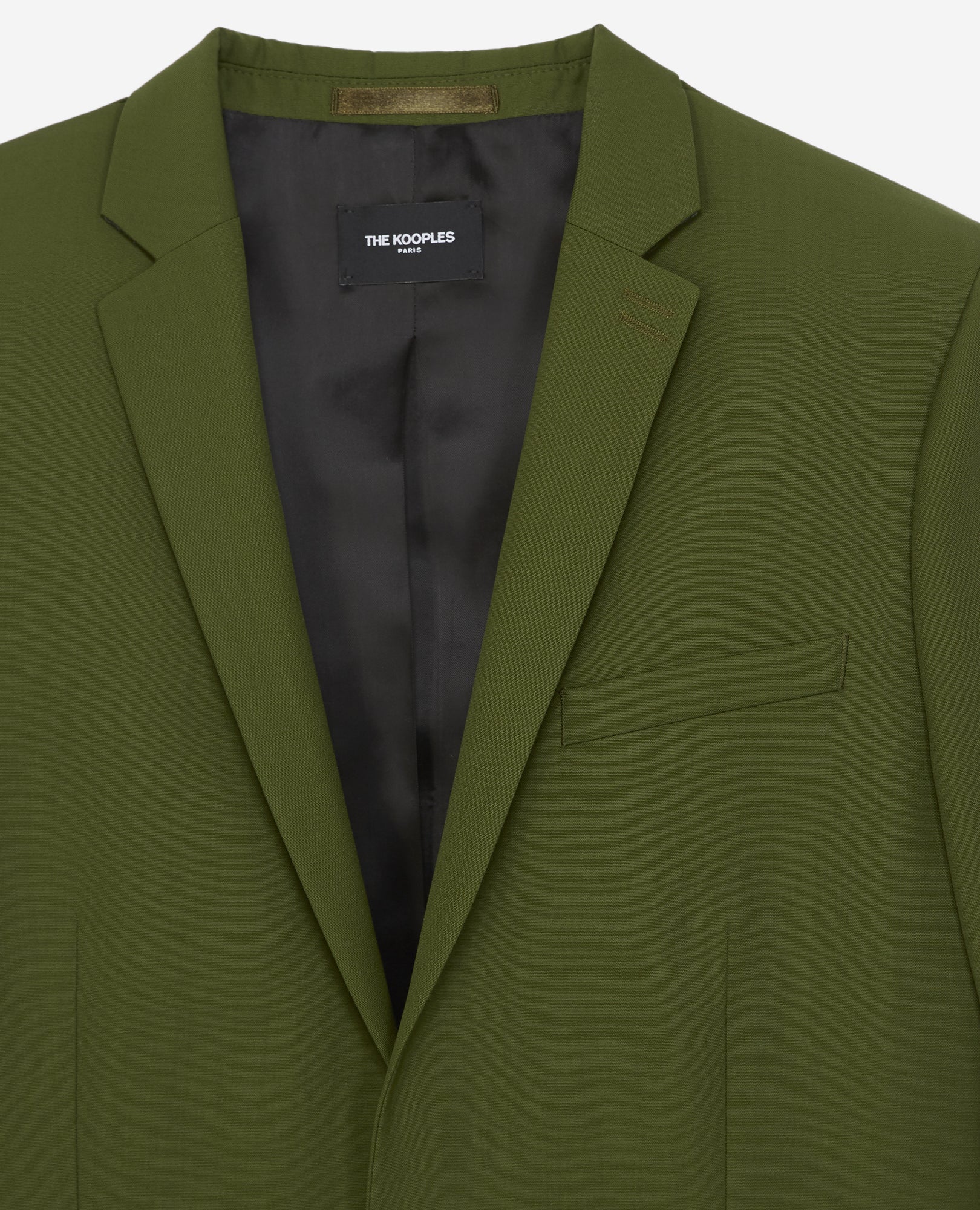 Green Wool Suit Jacket | Men | Khaki