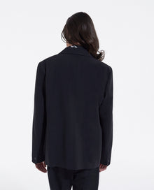 Summer Wool Suit Jacket | Men | Black