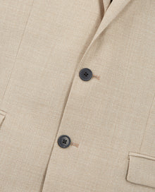 Smart Wool Blazer With Pockets | Men | Beige