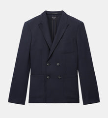 Double Breasted Blazer | Men | Navy