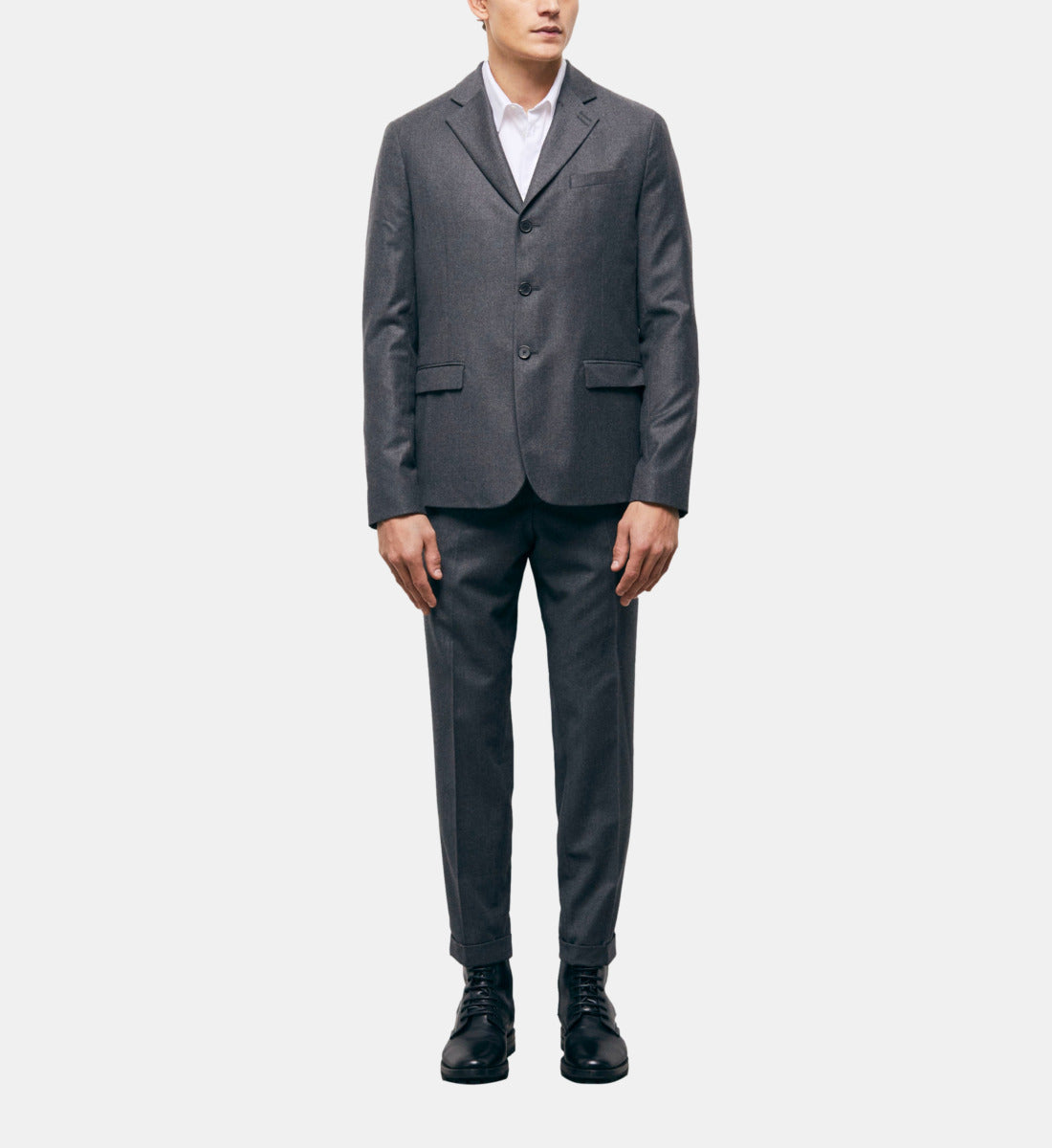 Gray Wool Suit Jacket | Men | Grey