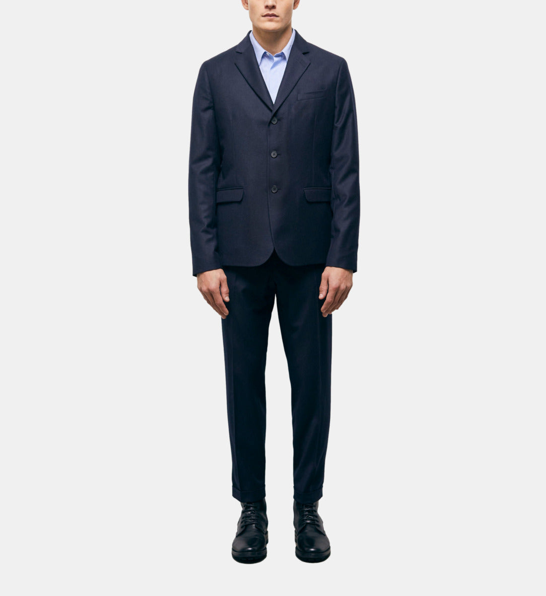 Wool Suit Jacket | Men | Navy Blue