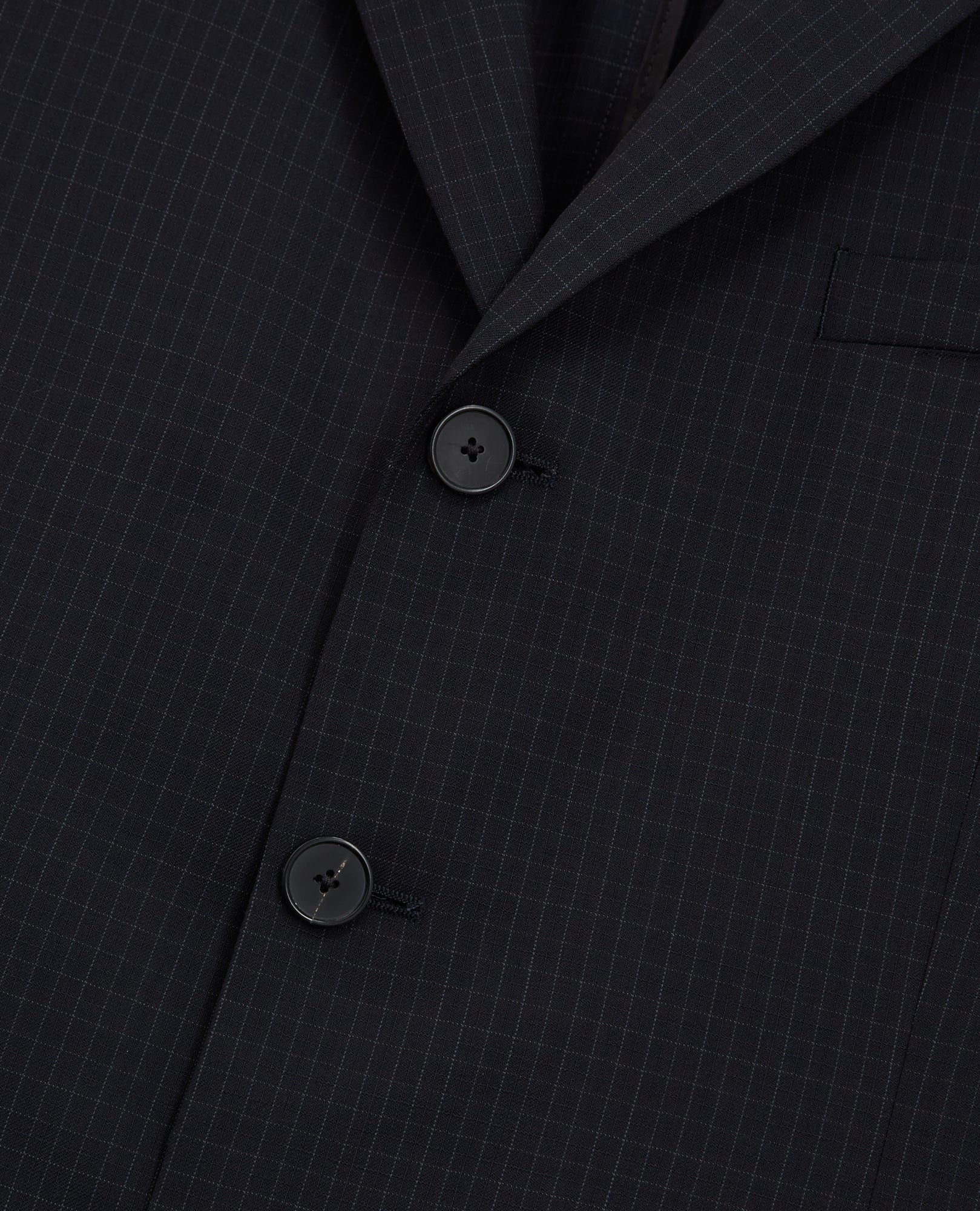 Wool Suit Jacket With Check Motif | Men | Navy x White