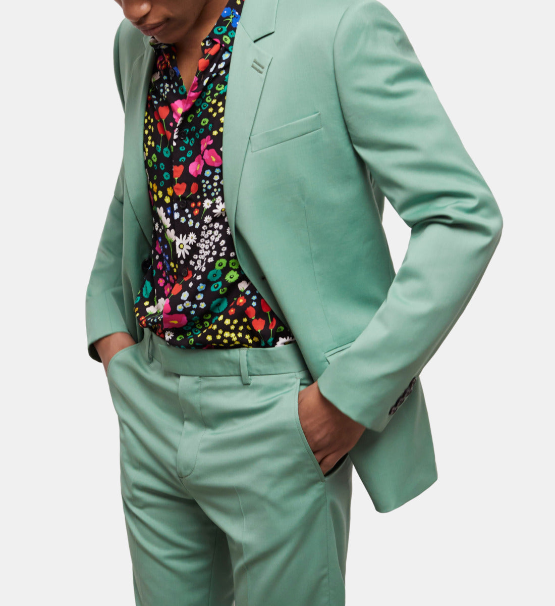 Wool Suit Jacket | Men | Green