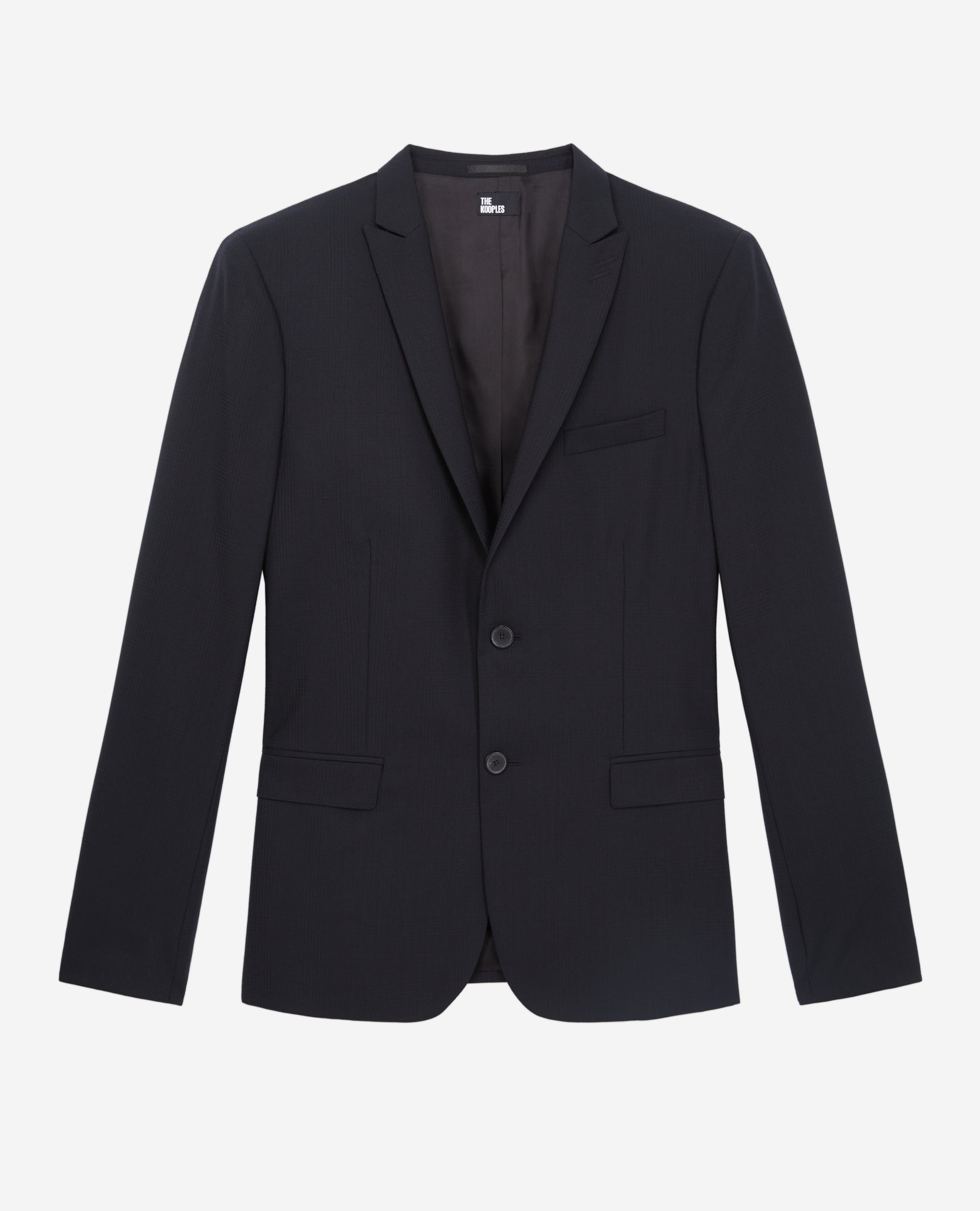 Blue Wool Prince Of Wales Suit Blazer | Men | Dark Navy