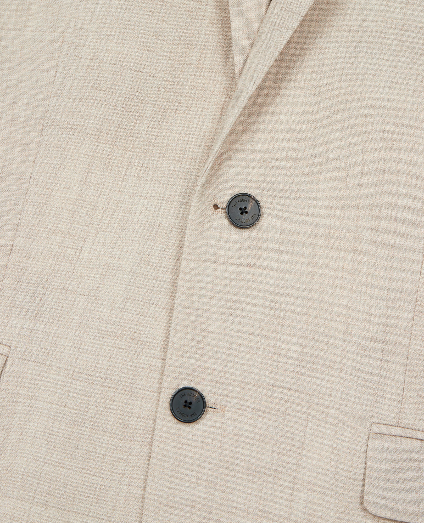 Wool Suit Fitted Jacket | Men | Beige