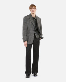 Prince Of Wales Wool Blazer | Men | Brown x Black