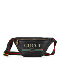 Gucci | Pre-Owned Leather Logo Belt Bag | Black
