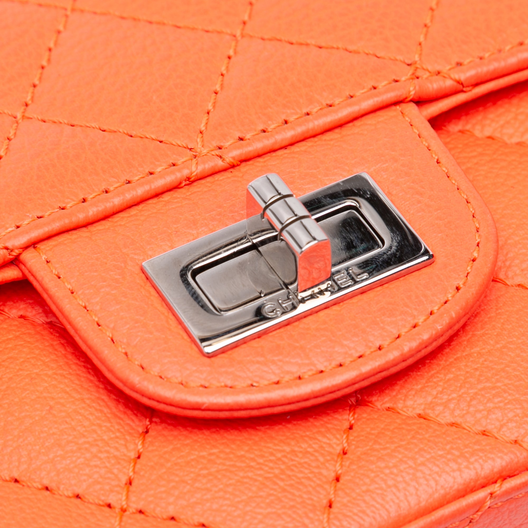 Chanel | Pre-Owned Mini Reissue 2.55 Quilted Goatskin Flap | Orange