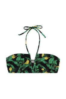Halter Bikini Top | Banana Tree Black