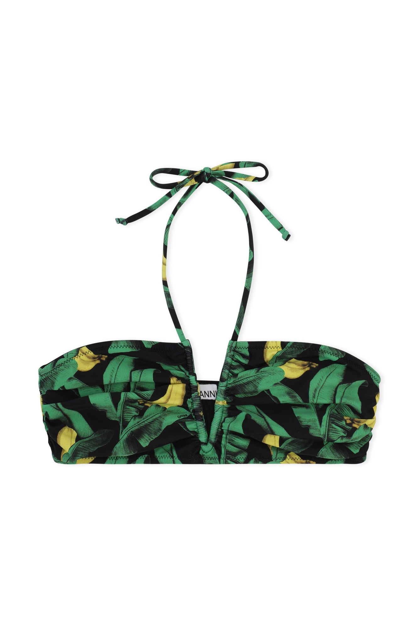 Halter Bikini Top | Banana Tree Black