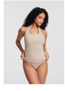 Halter Neck Tank Top | Oat Milk