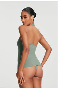 Halter Neck Tank Top | Sage Green