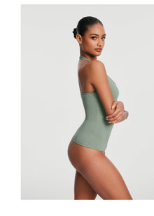 Halter Neck Tank Top | Sage Green