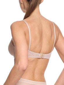 Lined Mesh Plunge Bra | Chai