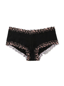 Cotton Boyshort | Black/Walk On The Wild Side