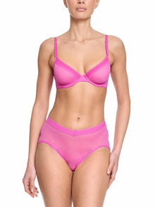 Unlined Mesh Underwire Bra | Berry Burst (Pink)