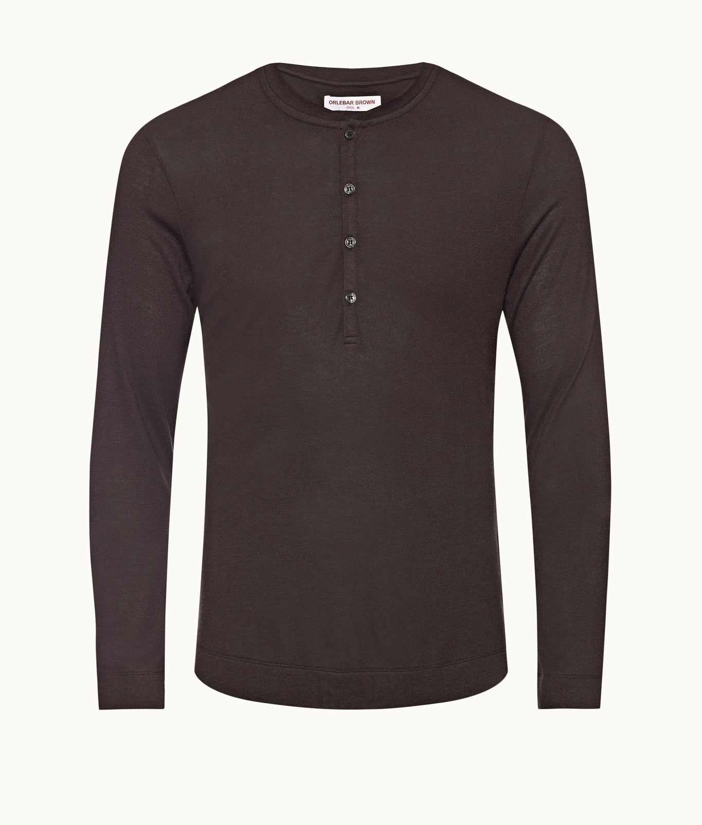 Harrison Cashmere Classic Fit Long-Sleeve Cashmere T-Shirt | Truffle