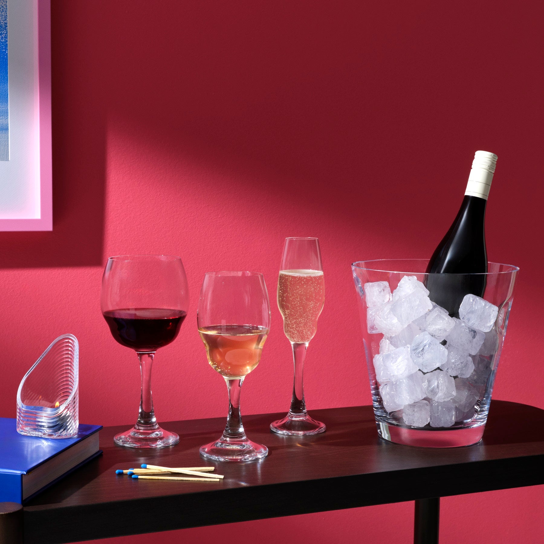Heads Up Red Wine Glasses | Clear Crystal | Set of 2