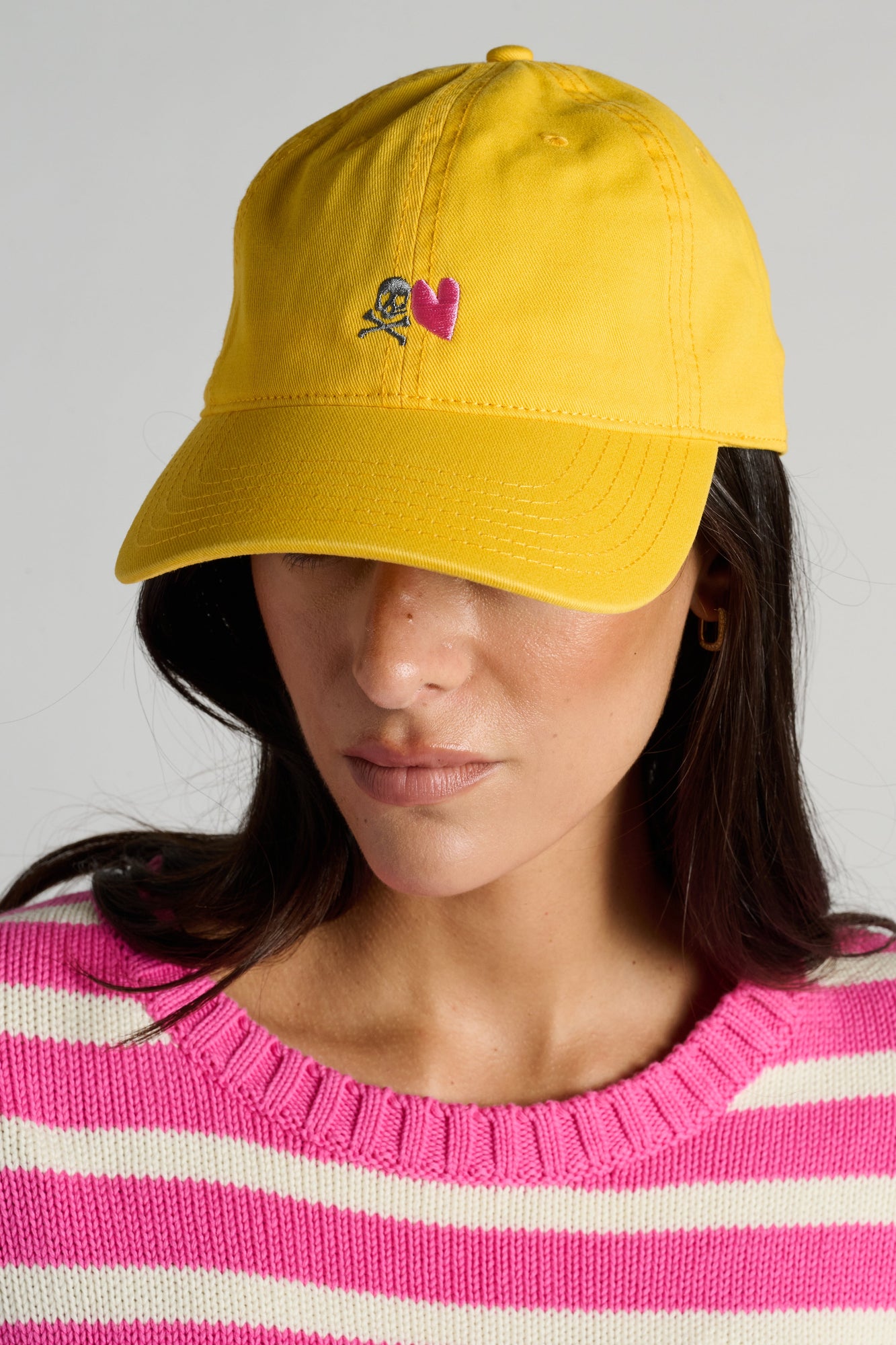 Kerri Rosenthal | Heart And Skull Hat | Soul Yellow