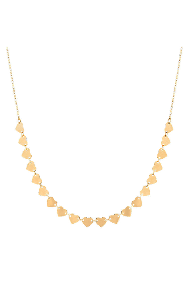 Mini Love Hearts Necklace By Ouf! | Gold