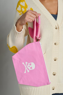 Kerri Rosenthal | Heart And Skull Wristlet | Pink