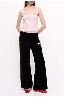 Heavy Velour Pants | Black