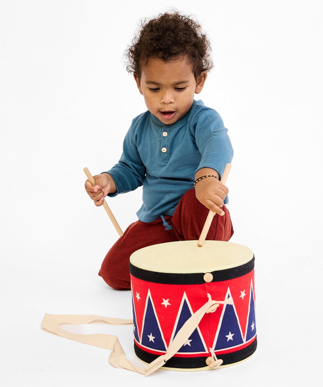 Boys | Henley Baby T-Shirt | Blue