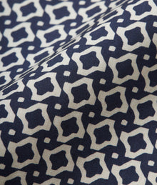 Hibbert Geo Print Classic Fit Capri Collar Shirt | Night Iris/White Sand