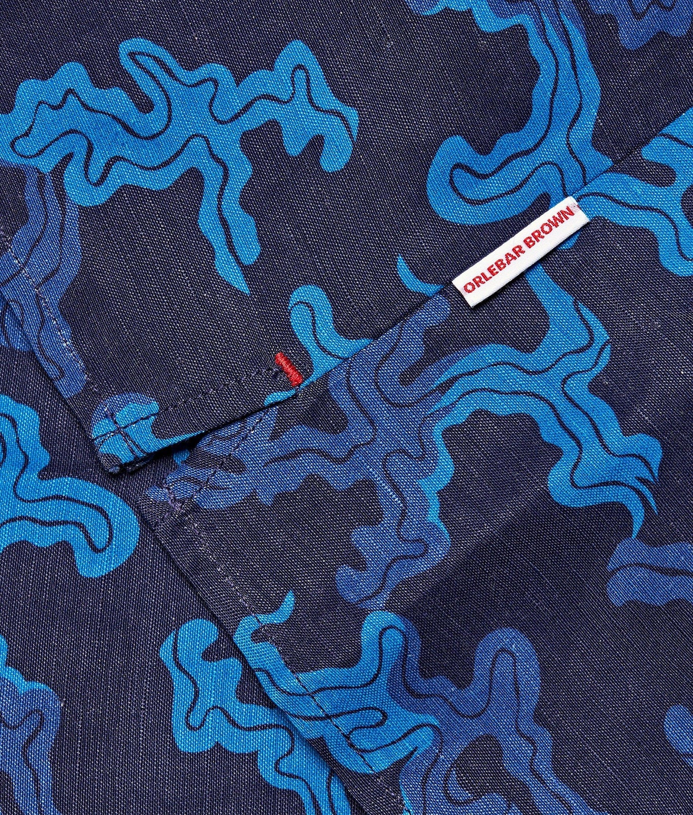 Hibbert Linen Current Capri Collar Shirt | Dark Sapphire