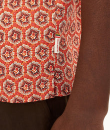 Hibbert Roseate Print Classic Fit Capri Collar Shirt | Firestone