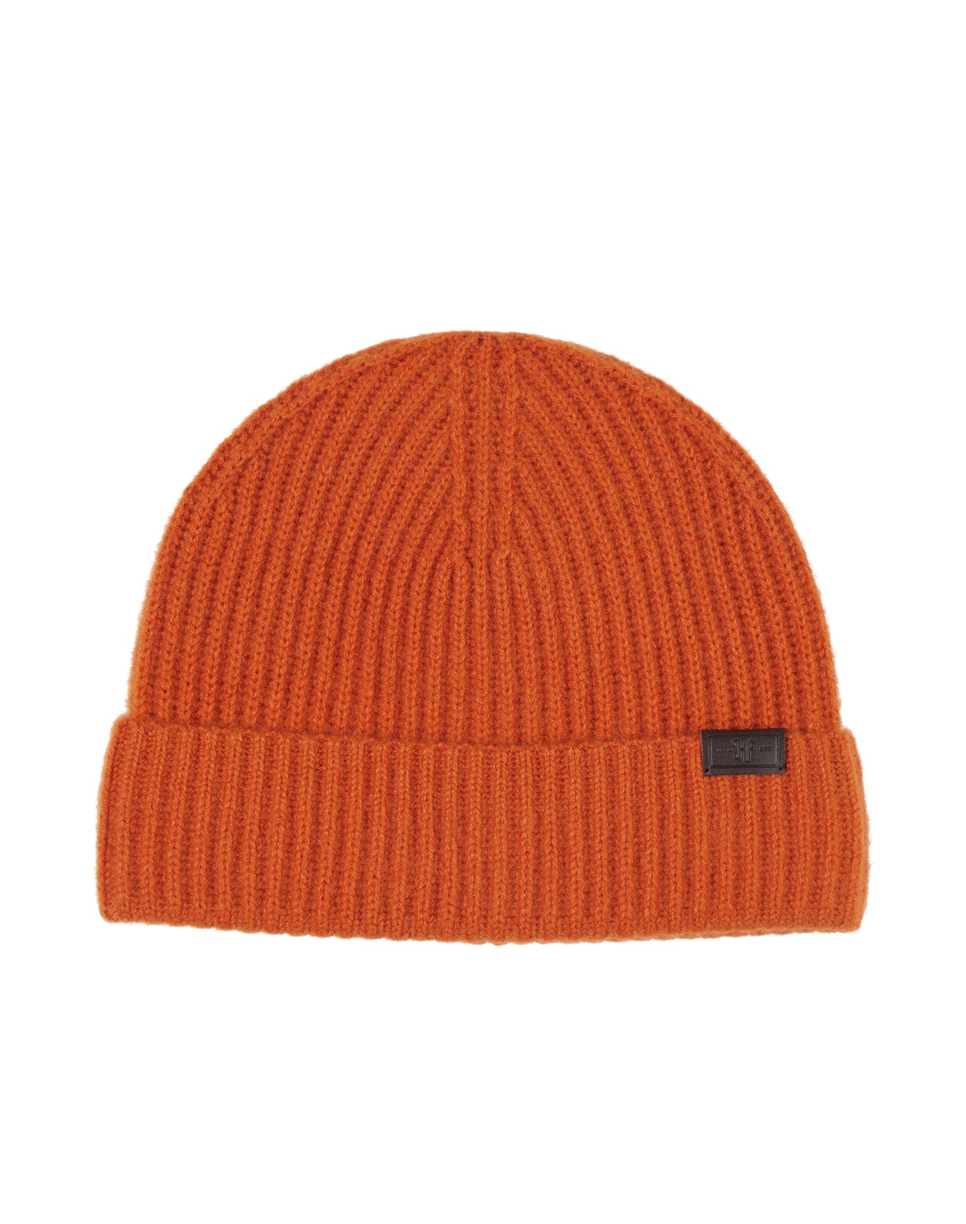 Hickey Freeman | Men | Cashmere Chunky Rib Hat | Orange
