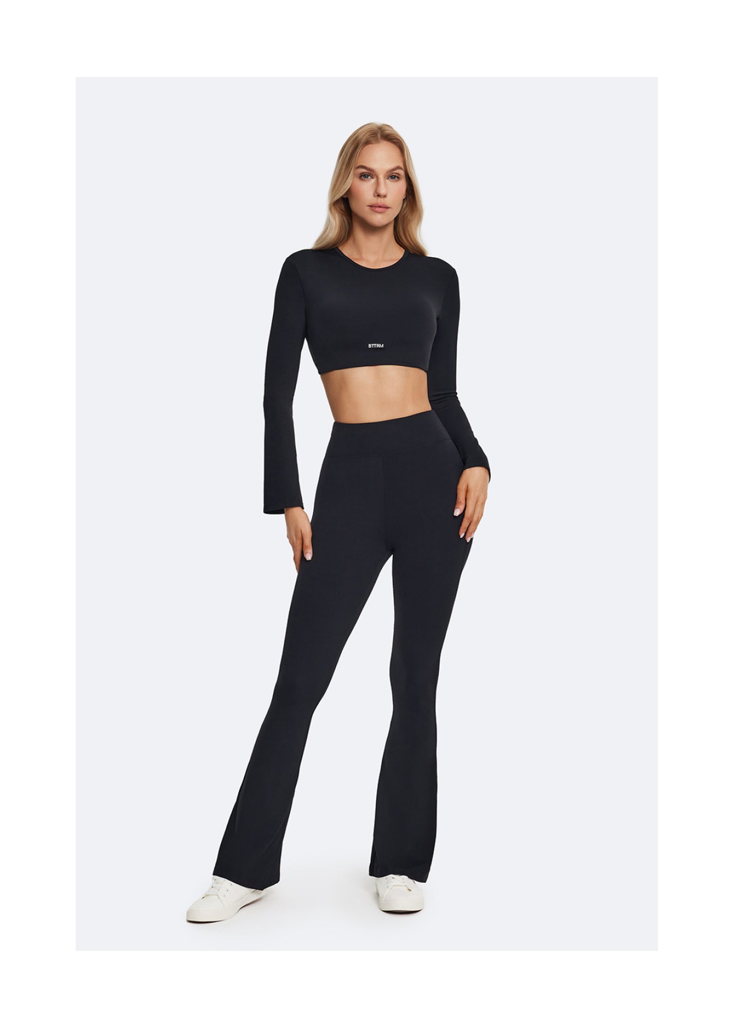 High-Waisted Flared Leggings | Black