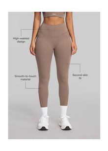 High-Waisted Stretch Performance Leggings | Cocoa