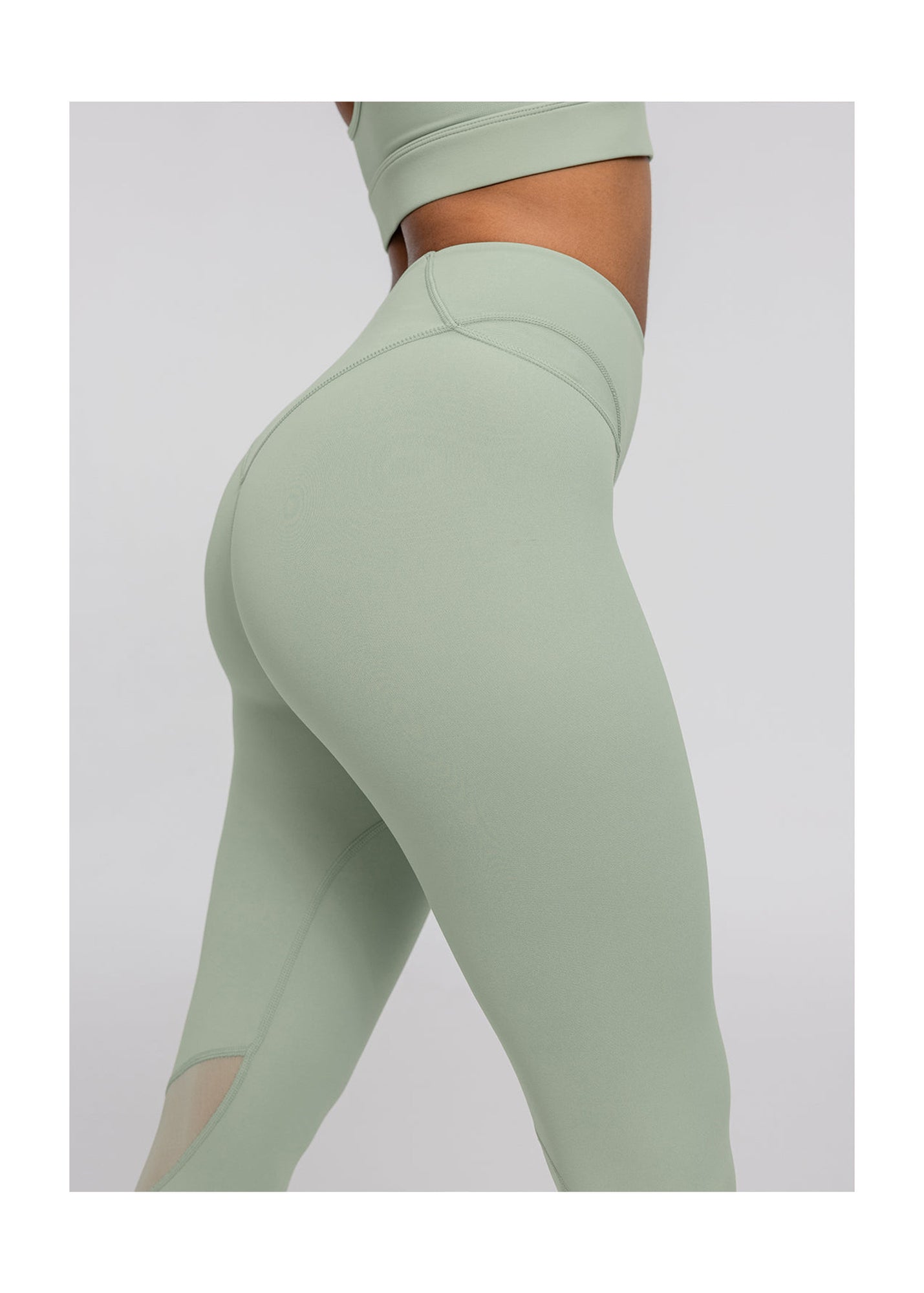 High-Waisted Stretch Performance Leggings | Sage Green