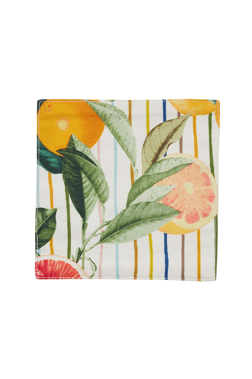 Cara Cara x House of Harris, Coaster Set | Stripe Ivory Multi