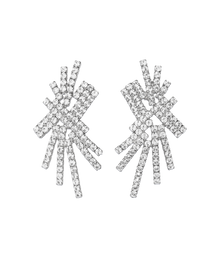 Madison Statement Earrings in Crystal - Loren Hope