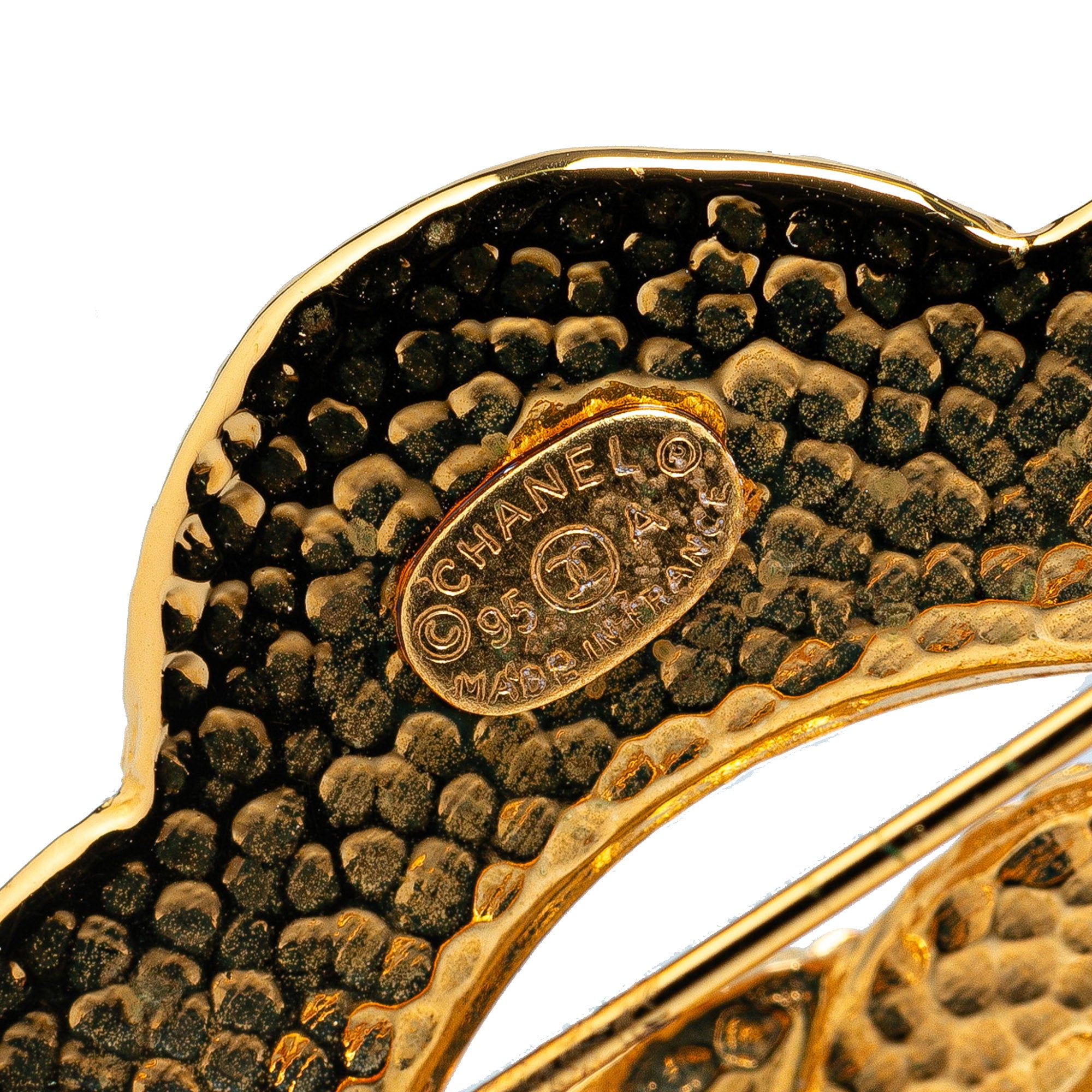 Chanel | Pre-Owned Gold Plated Faux Pearl CC Brooch | Gold